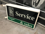 1979 Rolls Royce / Bentley dealership service illuminated double side sign