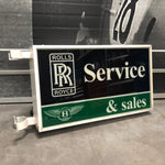 1979 Rolls Royce / Bentley dealership service illuminated double side sign