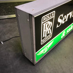 1979 Rolls Royce / Bentley dealership service illuminated double side sign