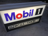 1999 Porsche Mobil 1 Racing official dealership illuminated double side sign