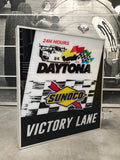 1996 original Daytona Sunoco Victory lane track dual side sign