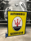 1993 Maserati vintage limited edition official dealership “Maserati Automobili Servizio” illuminated sign