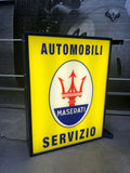 1993 Maserati vintage limited edition official dealership “Maserati Automobili Servizio” illuminated sign