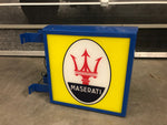 2008 Maserati official dealership double side illuminated sign