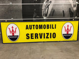 1975 Maserati vintage limited edition official dealership “Maserati Automobili Servizio” illuminated sign