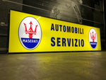 1975 Maserati vintage limited edition official dealership “Maserati Automobili Servizio” illuminated sign