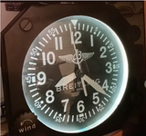 1990s Breitling Geneva official dealer illuminated clock double side sign