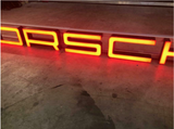 2003 Porsche official dealership very long illuminated sign