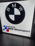 2000s BMW Motorsport dealership illuminated double side 3D sign