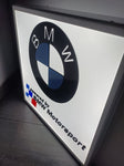 2000s BMW Motorsport dealership illuminated double side 3D sign