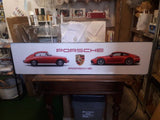 Very long Porsche 356 / 911 illuminated sign