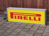 1980s Pirelli official dealer vintage illuminated double side sign