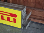 1980s Pirelli official dealer vintage illuminated double side sign