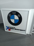 2000s BMW Motorsport dealership illuminated double side 3D sign