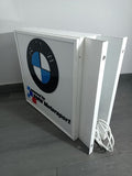 2000s BMW Motorsport dealership illuminated double side 3D sign