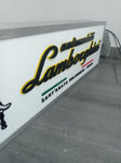 1990s Lamborghini official dealership double side illuminated sign