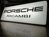 1980s Porsche "Ricambi" dealership illuminated sign