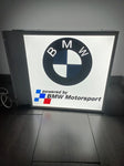 2000s BMW Motorsport dealership illuminated double side 3D sign