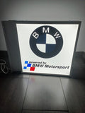 2000s BMW Motorsport dealership illuminated double side 3D sign