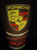 2000s Porsche dealership illuminated sign "Porsche 911, there is no substitute"