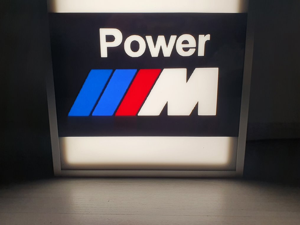 BMW Insegna targa luminosa M POWER lighted sign mpower m3 led logo