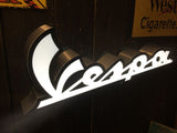 2000s Vespa Piaggio official dealership illuminated sign