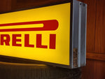 1980s Pirelli official dealer vintage illuminated double side sign