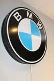 2000s BMW specialist dealership illuminated sign