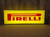 1980s Pirelli official dealer vintage illuminated double side sign