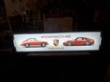 Very long Porsche 356 / 911 illuminated sign