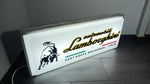 1990s Lamborghini official dealership double side illuminated sign